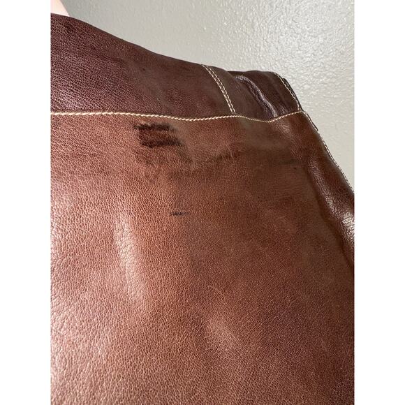 Cole Haan Brown Leather Briefcase Laptop Computer Bag - Picture 10 of 14